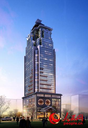 凯里凯宏开元国际大酒店沿街透视图